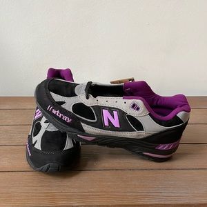 New | Out The Box | New Balance 991 Made in England x Stray Rats | Black/Purple